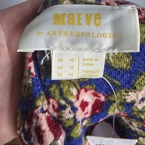 Anthropologie New Maeve Sheffield Colorful Floral Stretch Pencil Skirt Size 12 - Picture 9 of 13